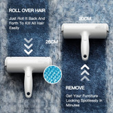 برس پرز و غلتک پرز، تک تک موهای حیوان خانگی را از آن موهای بسیار چسبنده، به عنوان مثال مبل های مخملی/ پارچه ای، فرش، فرش، تخت، کوسن، پرده، بالش، لانه خانه، صندلی ماشین جدا می کند