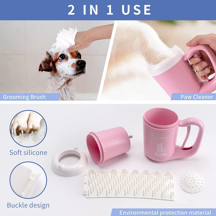 به آرامی و به طور موثر پنجه های کثیف و گل آلود حیوان خانگی شما را تمیز می کند، حیوانات خانگی شما را تمیز و سالم نگه می دارد.