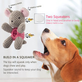 اسباببازیهای سگ جیرجیر وقتی آن را فشار میدهید، 2 صدای واضح و بلند ایجاد میکنند