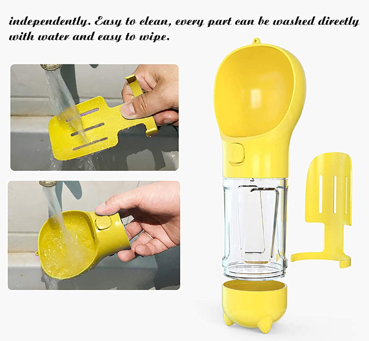 این کاسه فنجان آب گربه مسافرتی سگ دارای یک فرورفتگی بزرگ است