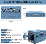 شکاف های زیادی برای تهویه در دو طرف لانه نگهدارنده گربه وجود دارد که فضای تفریحی رایگان و راحت را برای حیوانات خانگی فراهم می کند