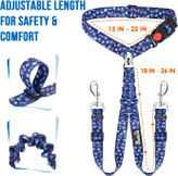 این نه تنها یک کمربند ایمنی حیوان خانگی است بلکه یک بند دوگانه عمومی نیز هست. چه در حال پیاده روی باشد و چه رانندگی، ایمن ترین محافظت را به سگ می دهد و کنترل 2 سگ را آسان می کند.