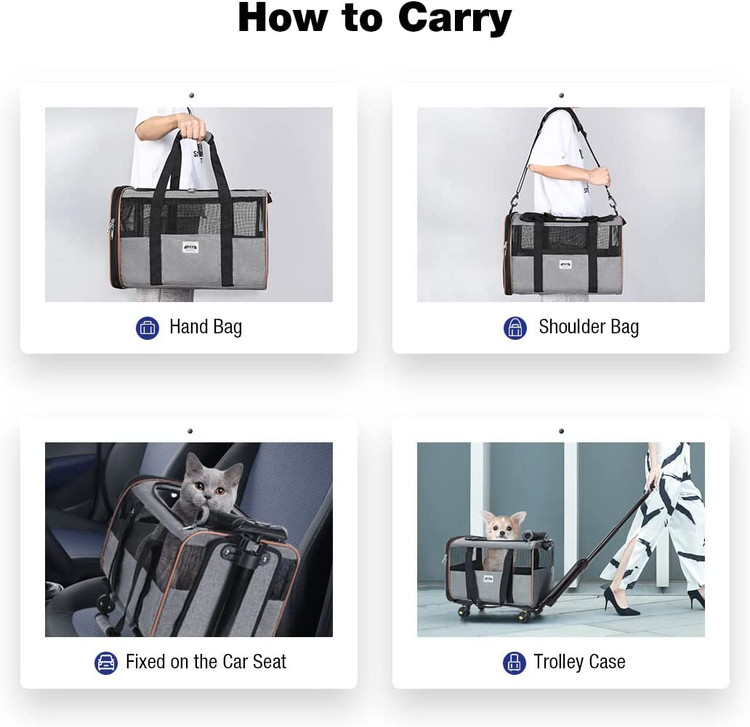 سکوی قابل جابجایی با 4 چرخ و دسته تلسکوپی آن را برای مسافرانی که در فرودگاه ها راه می روند راحت می کند