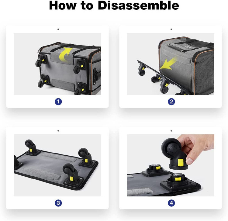 این کالسکه گربه با چرخ دارای چندین پنجره مشبک تنفسی برای جریان هوای مطلوب و حداکثر دید است