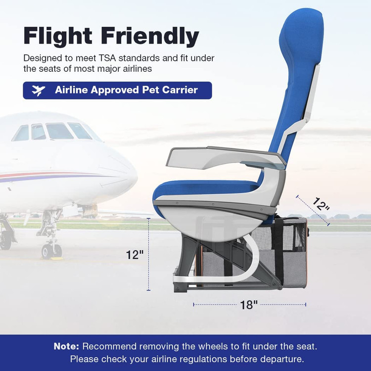 با دهانه های بالا و کناری، حیوان خانگی می تواند به راحتی داخل و خارج کیف شود.