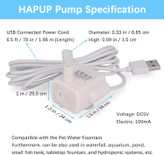 با سوئیچ جریان انتخابی 3 موقعیت و نازل پمپ 0.33 اینچی رزوهشده، پمپ فوقالعاده بی صدا DC5V USB آبنمای حیوانات خانگی میتواند جریان آب کاسه آب فواره گربه را بهطور پایدار تنظیم کند